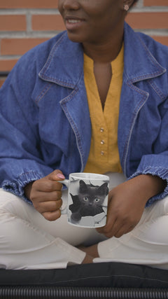 3D Black Cat Mug